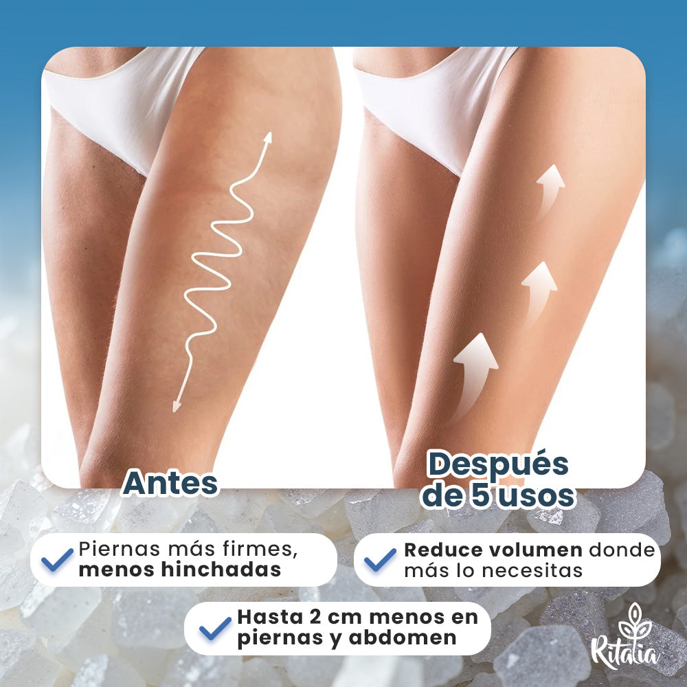 Liquido para VENDAS con sal del Mar Muerto efecto drenante y reductor