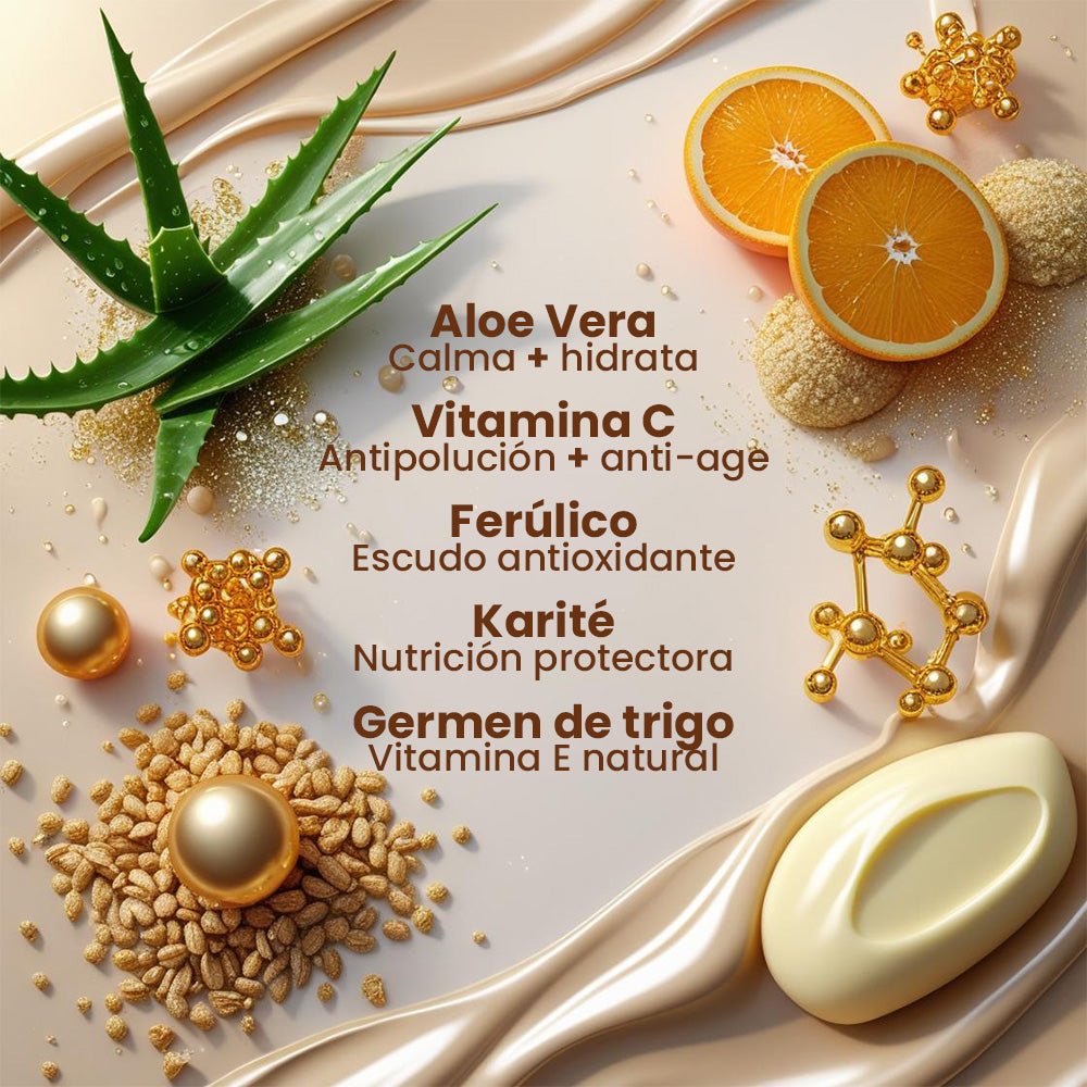 BALSAMO DESMAQUILLADOR FACIAL con ingredientes ORGÁNICOS, elimina eyeliner y mascara waterproof