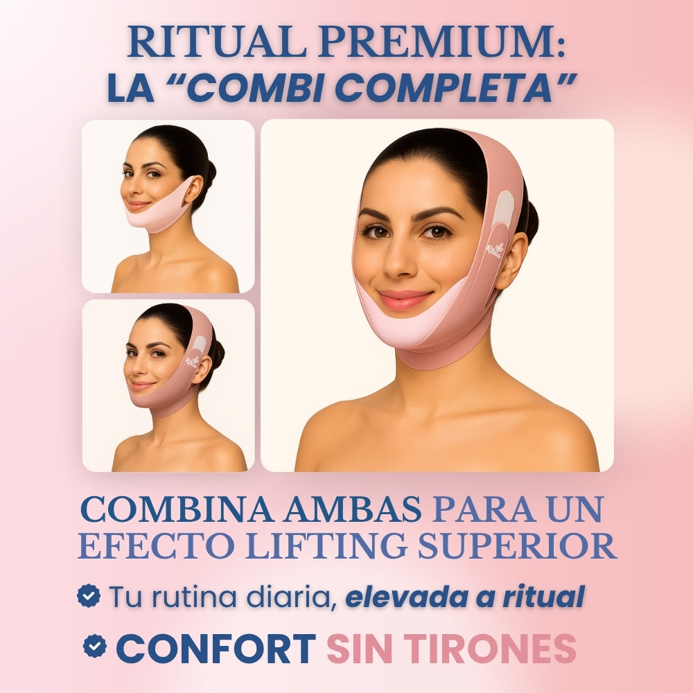 MASCARILLA REDUCTORA DE PAPADA + FAJA MENTONERA FACIAL LIFTING Ritalia®