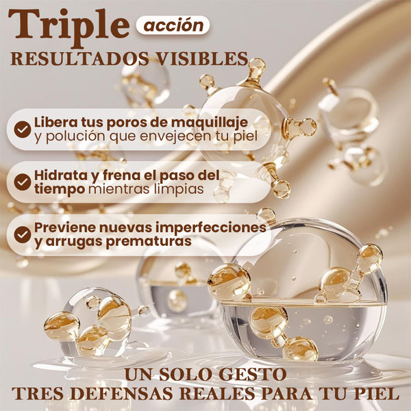 BALSAMO DESMAQUILLADOR FACIAL con ingredientes ORGÁNICOS, elimina eyeliner y mascara waterproof