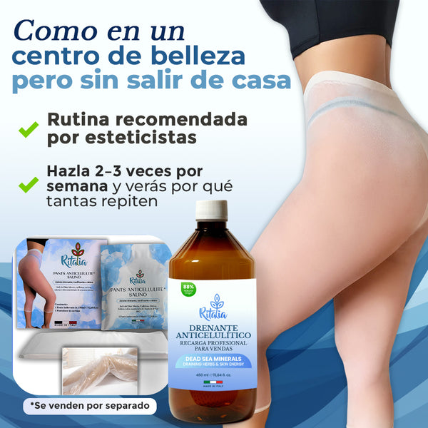 Liquido para VENDAS con sal del Mar Muerto efecto drenante y reductor