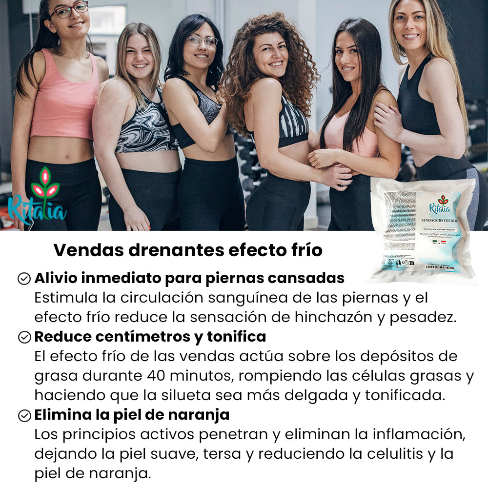 2 Vendas frías para piernas con efecto frío intenso