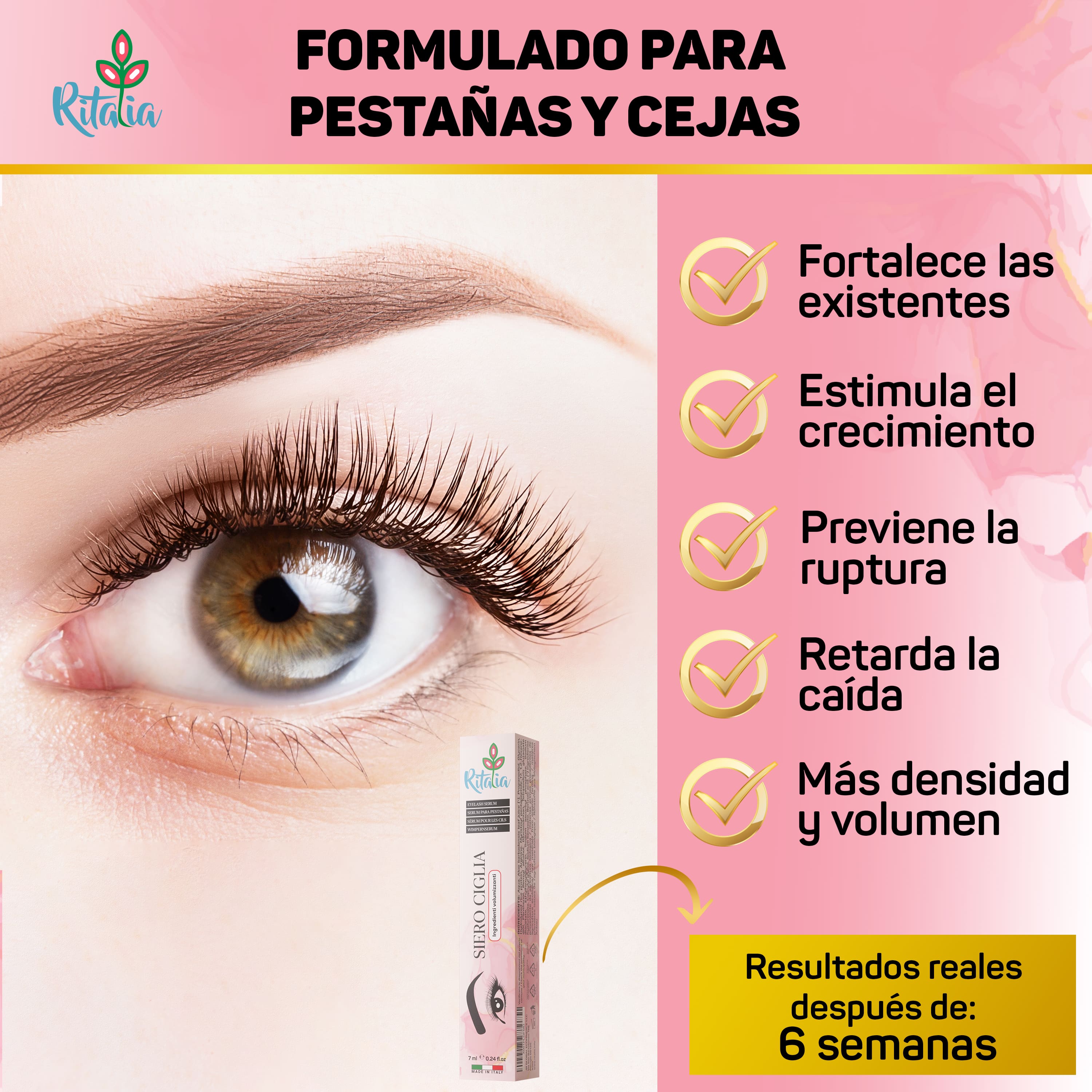 SERUM PESTAÑAS CRECIMIENTO tratamiento fortalecedor y alargador crece pestañas