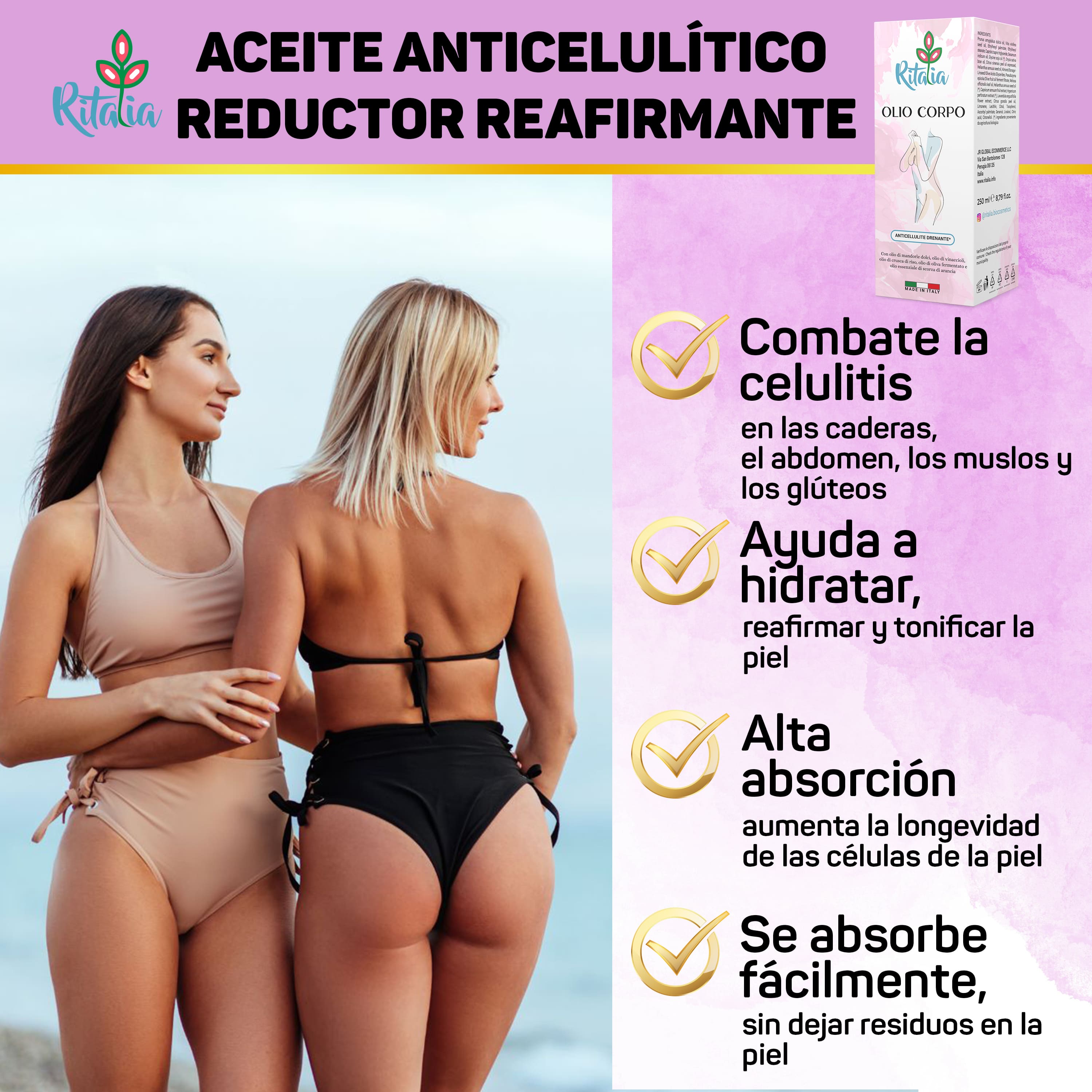 ACEITE ANTICELULITICO REDUCTOR REAFIRMANTE