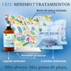 Ritalia® PACK con 7 tratamientos completos de VENDAS DRENANTES EFECTO FRÍO + RECARGA DE LÍQUIDO con BOLSA DE PLAYA XXL | Acción anticelulítica, relajante y reafirmante | Alivio para piernas cansadas