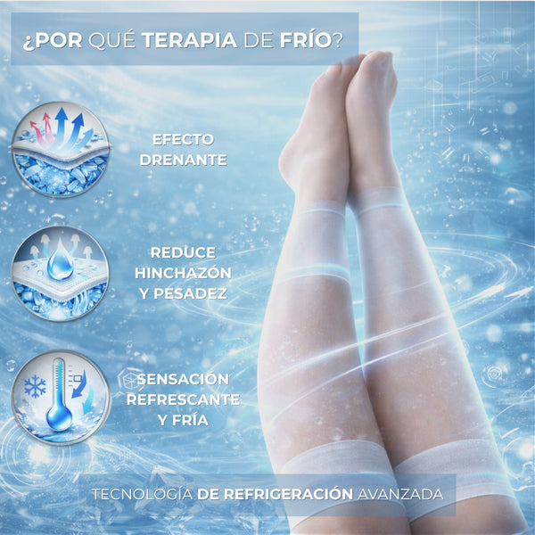 Calcetines drenantes con efecto frio para piernas hinchadas