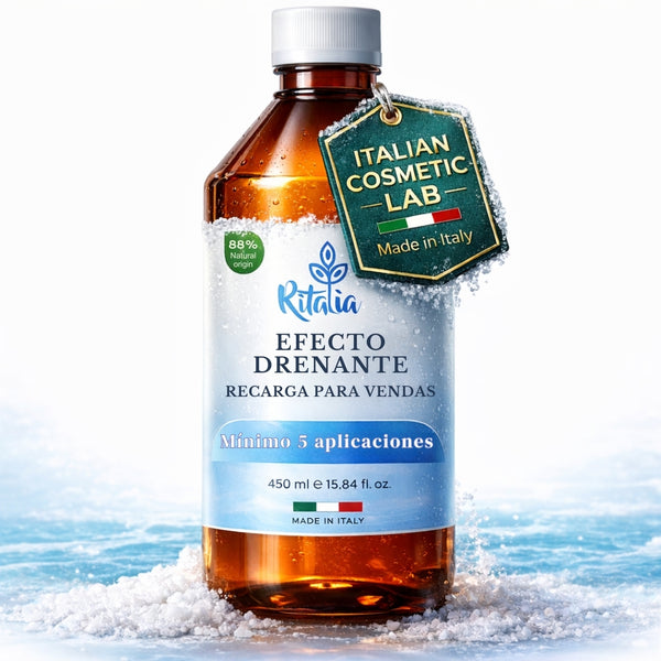 Liquido para VENDAS con sal del Mar Muerto efecto drenante y reductor