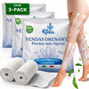 3 x Vendas Frías Piernas Circulación | Vendas Drenantes Anticelulíticas Efecto Frío | Tratamiento Completo contra Retención, Celulitis y Piernas Cansadas